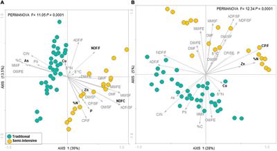 Taxonomy and Functional Diversity in the Fecal Microbiome of Beef Cattle Reared in Brazilian Traditional and Semi-Intensive Production Systems